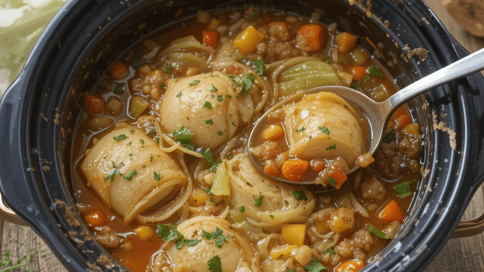 Slow Cooker Cabbage Roll Soup