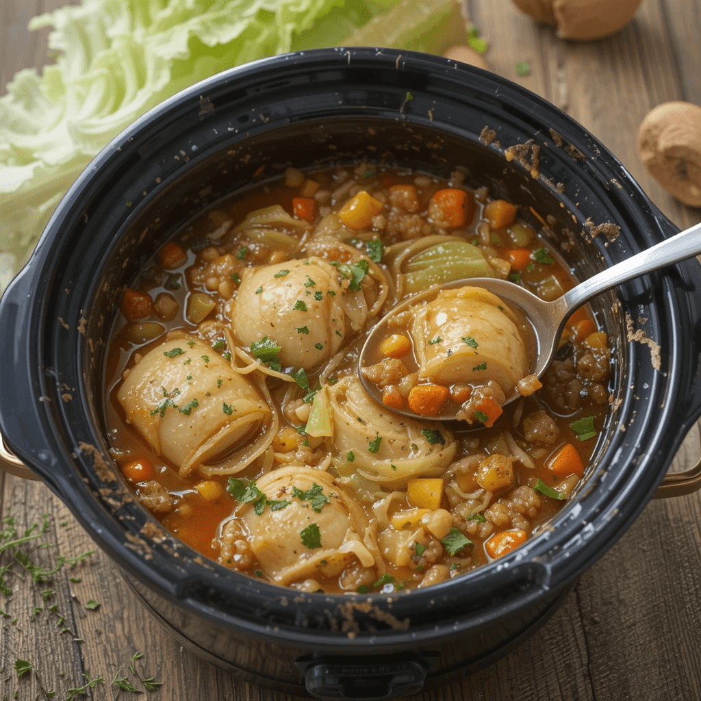 Slow Cooker Cabbage Roll Soup