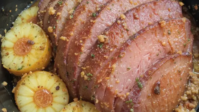 Crock Pot Brown Sugar Pineapple Ham