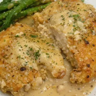 Parmesan Crusted Chicken with Creamy